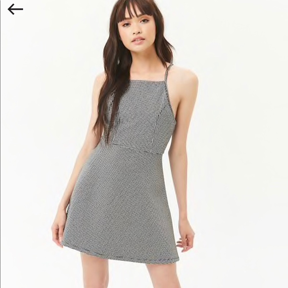 Forever 21 black & white mini heart print dress